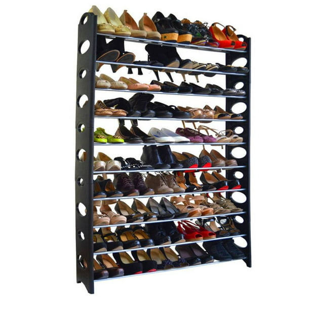 New Shoe Rack for 50 Pair Wall Bench Shelf Closet Organizer Storage Box Stand 